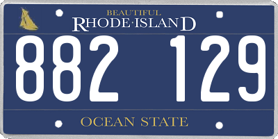 RI license plate 882129