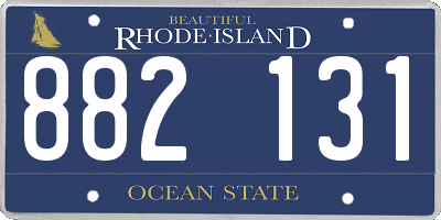 RI license plate 882131