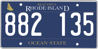 RI license plate 882135
