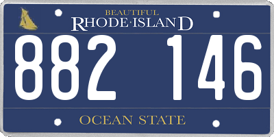 RI license plate 882146