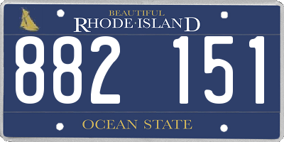RI license plate 882151