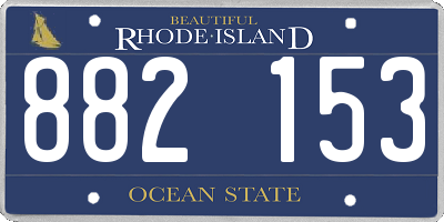 RI license plate 882153