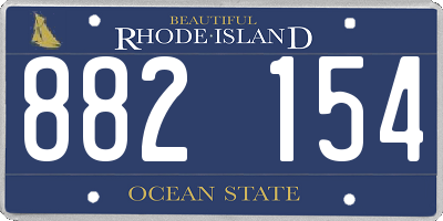 RI license plate 882154