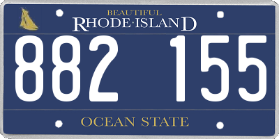 RI license plate 882155