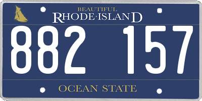 RI license plate 882157