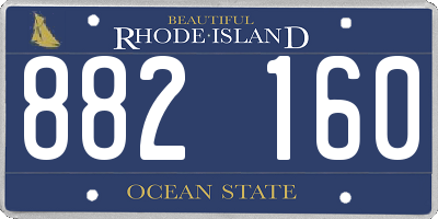 RI license plate 882160