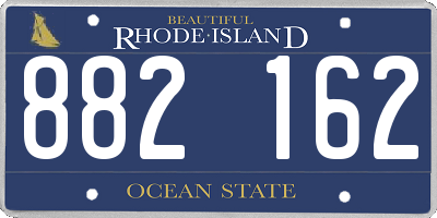 RI license plate 882162