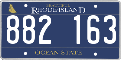 RI license plate 882163