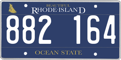 RI license plate 882164