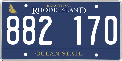 RI license plate 882170
