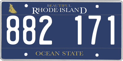 RI license plate 882171
