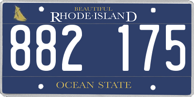 RI license plate 882175