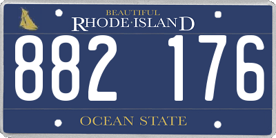 RI license plate 882176