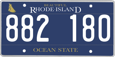RI license plate 882180