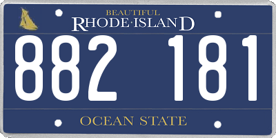 RI license plate 882181