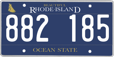 RI license plate 882185