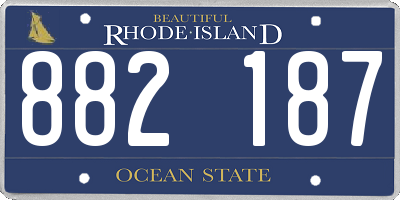 RI license plate 882187