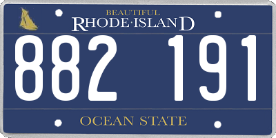 RI license plate 882191