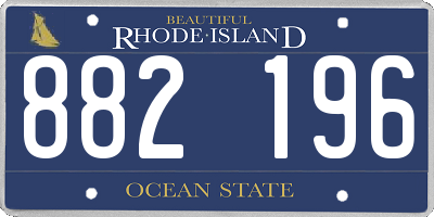 RI license plate 882196
