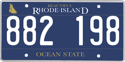 RI license plate 882198