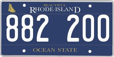 RI license plate 882200