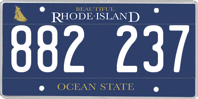 RI license plate 882237