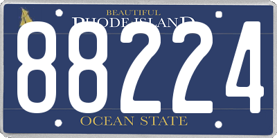 RI license plate 88224