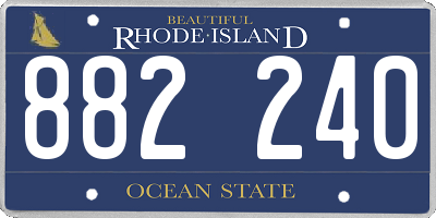 RI license plate 882240