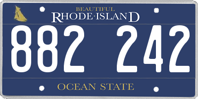 RI license plate 882242