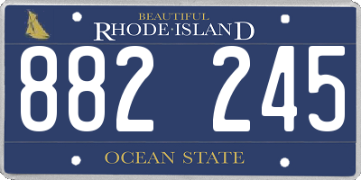 RI license plate 882245