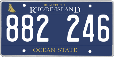 RI license plate 882246
