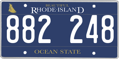 RI license plate 882248