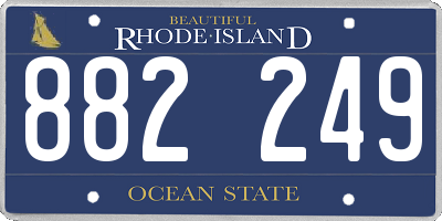 RI license plate 882249