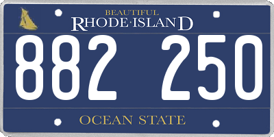 RI license plate 882250