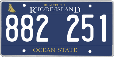 RI license plate 882251