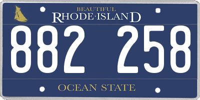 RI license plate 882258
