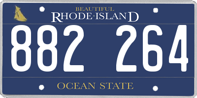 RI license plate 882264