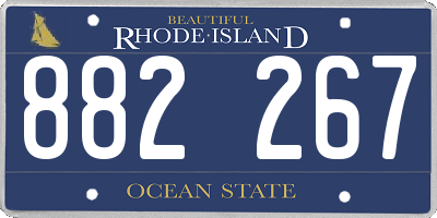 RI license plate 882267