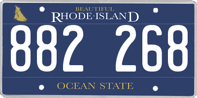 RI license plate 882268