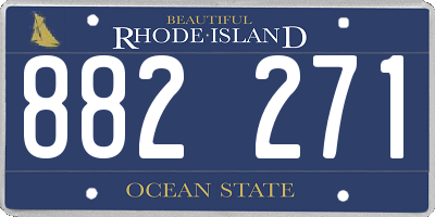 RI license plate 882271