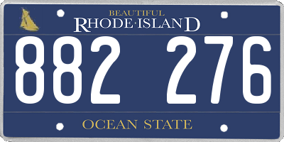 RI license plate 882276