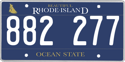 RI license plate 882277