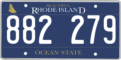 RI license plate 882279