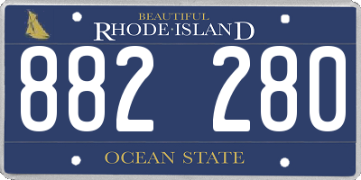 RI license plate 882280