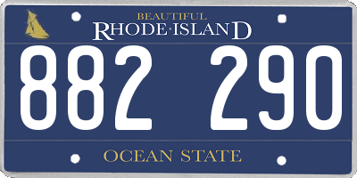 RI license plate 882290