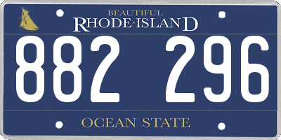 RI license plate 882296