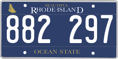 RI license plate 882297
