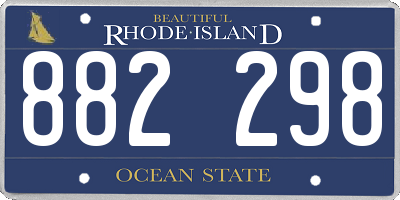RI license plate 882298