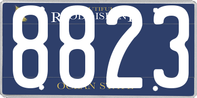 RI license plate 8823