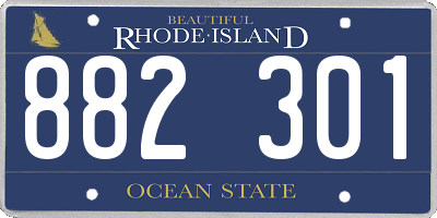 RI license plate 882301
